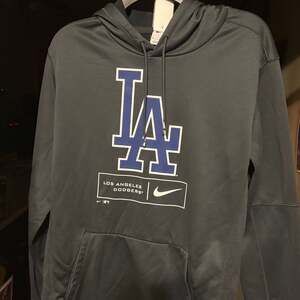 Nike Dri-Fit Los Angeles Dodgers Baseball Black Sweatshirt Hoodie MLB Men's XL